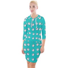 Big Apples Of Peace Quarter Sleeve Hood Bodycon Dress by pepitasart