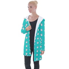 Big Apples Of Peace Longline Hooded Cardigan by pepitasart