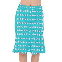 Big Apples Of Peace Short Mermaid Skirt by pepitasart