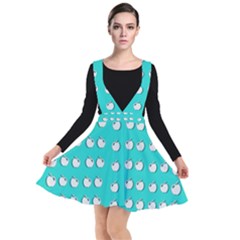 Big Apples Of Peace Plunge Pinafore Dress by pepitasart