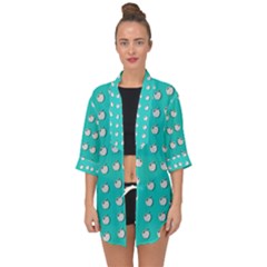 Big Apples Of Peace Open Front Chiffon Kimono by pepitasart