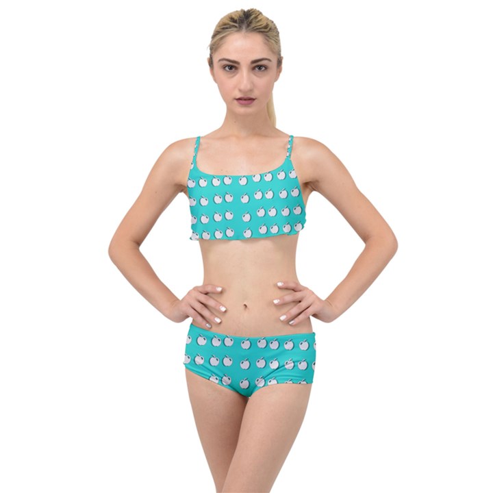 Big Apples Of Peace Layered Top Bikini Set