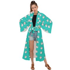 Big Apples Of Peace Maxi Kimono