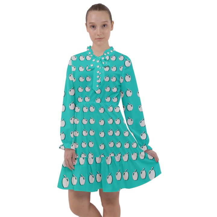 Big Apples Of Peace All Frills Chiffon Dress