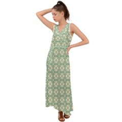 Df Codenoors Zimber V-neck Chiffon Maxi Dress by deformigo