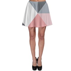 Pink, Gray, And White Geometric Skater Skirt by mccallacoulture