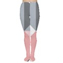 Pink, Gray, and White Geometric Tights View1