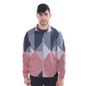 Pink, Gray, and White Geometric Men s Windbreaker View1