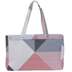 Pink, Gray, And White Geometric Canvas Work Bag by mccallacoulture