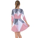 Pink, Gray, and White Geometric Smock Dress View2