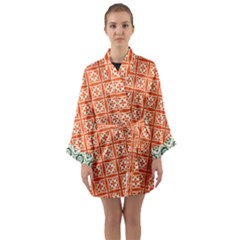 Df Agnosia Montamino Long Sleeve Satin Kimono by deformigo