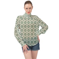 Df Agnosia Velis High Neck Long Sleeve Chiffon Top by deformigo