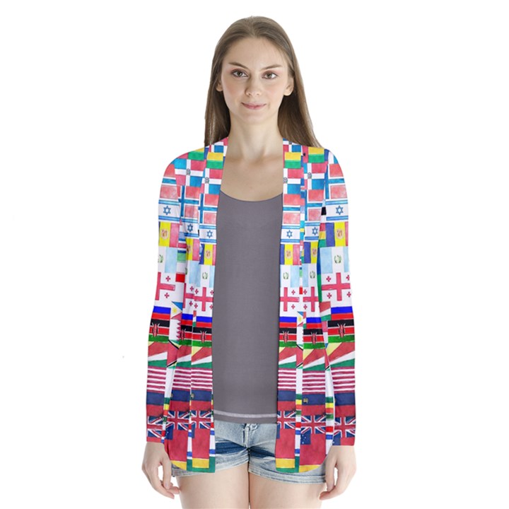 International Drape Collar Cardigan