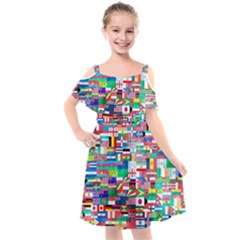 International Kids  Cut Out Shoulders Chiffon Dress by mccallacoulture