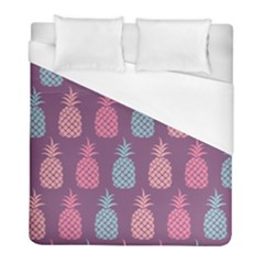 Pineapple Wallpaper Pattern 1462307008mhe Duvet Cover (full/ Double Size) by Sobalvarro