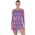 Pineapple Wallpaper Pattern 1462307008mhe Asymmetric Cut-Out Shift Dress View1