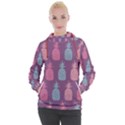 Pineapple Wallpaper Pattern 1462307008mhe Women s Hooded Pullover View1