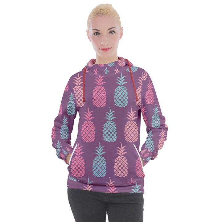 Pineapple Wallpaper Pattern 1462307008mhe Women s Hooded Pullover