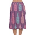 Pineapple Wallpaper Pattern 1462307008mhe Velvet Flared Midi Skirt View2