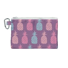 Pineapple Wallpaper Pattern 1462307008mhe Canvas Cosmetic Bag (medium) by Sobalvarro