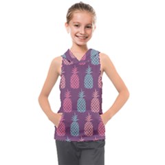 Pineapple Wallpaper Pattern 1462307008mhe Kids  Sleeveless Hoodie