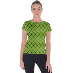 Texture Seamless Christmas Short Sleeve Sports Top  by HermanTelo