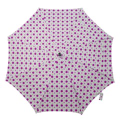 Background Flowers Multicolor Purple Hook Handle Umbrellas (small)