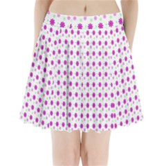 Background Flowers Multicolor Purple Pleated Mini Skirt by HermanTelo