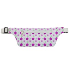 Background Flowers Multicolor Purple Active Waist Bag