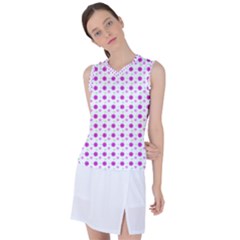 Background Flowers Multicolor Purple Women s Sleeveless Sports Top