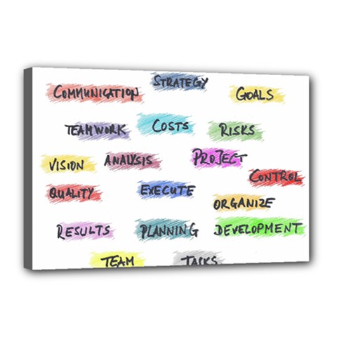 Strategy Communication Canvas 18  X 12  (stretched) by HermanTelo