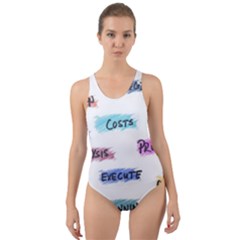 Strategy Communication Cut-out Back One Piece Swimsuit by HermanTelo