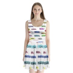 Strategy Communication Split Back Mini Dress 