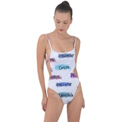 Strategy Communication Tie Strap One Piece Swimsuit