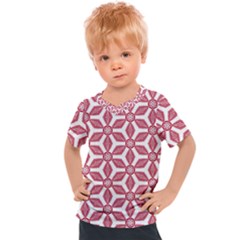 White Red Flowers Texture Kids  Sports Tee