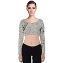 Beach Sand Velvet Long Sleeve Crop Top View1