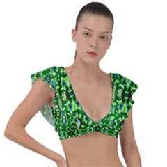 Ab 171 Plunge Frill Sleeve Bikini Top by ArtworkByPatrick