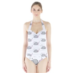 Mouse Seamless Pattern Halter Swimsuit by Vaneshart