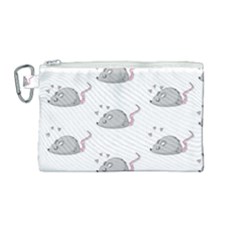 Mouse Seamless Pattern Canvas Cosmetic Bag (medium) by Vaneshart