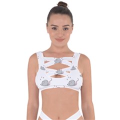 Mouse Seamless Pattern Bandaged Up Bikini Top by Vaneshart