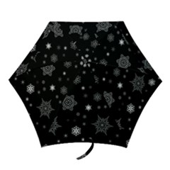 Christmas Snowflake Seamless Pattern With Tiled Falling Snow Mini Folding Umbrellas by Vaneshart