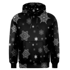 Christmas Snowflake Seamless Pattern With Tiled Falling Snow Men s Core Hoodie by Vaneshart