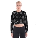 Christmas Snowflake Seamless Pattern With Tiled Falling Snow Cropped Sweatshirt View1