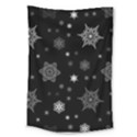 Christmas Snowflake Seamless Pattern With Tiled Falling Snow Large Tapestry View1