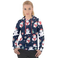 Colourful Funny Christmas Pattern Women s Overhead Hoodie by Vaneshart