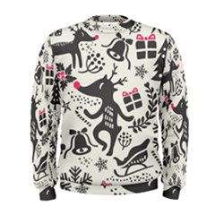 Hand Drawn Pattern Christmas Men s Sweatshirt by Vaneshart