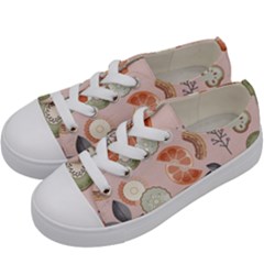 Hygge Seamless Pattern Kids  Low Top Canvas Sneakers by Vaneshart