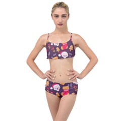 Pattern Christmas Funny Layered Top Bikini Set by Vaneshart