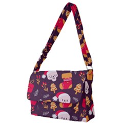 Pattern Christmas Funny Full Print Messenger Bag (l) by Vaneshart