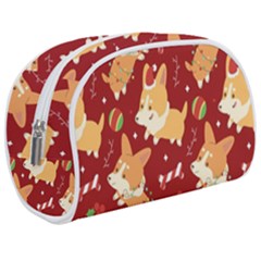 Colorful Funny Christmas Pattern Dog Puppy Makeup Case (medium) by Vaneshart